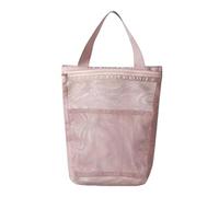 Borsa da toilette compatta per libri di viaggio di grande capacità, con chiusura lampo, leggera, portatile, per doccia in spiaggia, cosmetici a colori solidi, Colore: rosa., XS