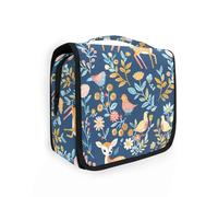 Borsa da toilette con cervo con gancio per appenderla, borsa per il trucco essenziale per le donne, accessori da viaggio