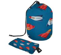 Borsa da toilette con coulisse, a forma di barile, a forma di freccia di fuoco, borsa per cosmetici, organizer da viaggio + piccola borsa, Multi, 9.9x6.9in/25.2x17.6cm;6x3.5in/15.2x8.8cm, Beauty case