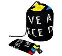Borsa da toilette con coulisse, astuccio nero a forma di barile con scritta "Have a Nice Day", organizer per trucchi da viaggio + piccola borsa, Multi, 9.9x6.9in/25.2x17.6cm;6x3.5in/15.2x8.8cm, Beauty
