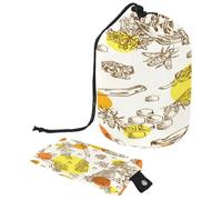 Borsa da toilette con coulisse, barattolo per miele d'api e borsa a nido d'ape a forma di barile, borsa per cosmetici, organizer da viaggio per trucchi + piccola borsa, Multi,