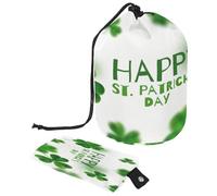 Borsa da toilette con coulisse, borsa per cosmetici a forma di barile, con scritta "Happy St. Patrick's Day", organizer da viaggio + piccola borsa, Multi, 9.9x6.9in/25.2x17.6cm;6x3.5in/15.2x8.8cm,