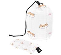 Borsa da toilette con coulisse, borsa per cosmetici a forma di barile con Shiba Inu con viso e zampa, borsa da viaggio + piccola borsa, Multi, 9.9x6.9in/25.2x17.6cm;6x3.5in/15.2x8.8cm, Beauty case