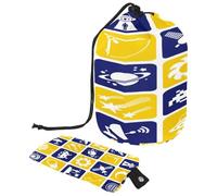 Borsa da toilette con coulisse, borsa per cosmetici a forma di razzo spaziale astronomico, borsa per cosmetici, organizer da viaggio + piccola borsa, Multi, 9.9x6.9in/25.2x17.6cm;6x3.5in/15.2x8.8cm,