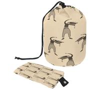 Borsa da toilette con coulisse, Crazy Dancing Women a forma di barile, borsa per cosmetici, organizer da viaggio per trucchi + piccola borsa, Multi, 9.9x6.9in/25.2x17.6cm;6x3.5in/15.2x8.8cm, Beauty