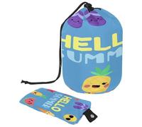 Borsa da toilette con coulisse, Hello Summer Cute Food Ice Cream Ananas a forma di barile borsa per cosmetici borsa da viaggio organizer per trucchi + piccola borsa, Multi,