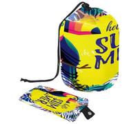 Borsa da toilette con coulisse, Hello Summer Parrot a forma di barile, borsa per cosmetici, organizer da viaggio per trucchi + piccola borsa, Multi, 9.9x6.9in/25.2x17.6cm;6x3.5in/15.2x8.8cm, Beauty