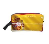 Borsa da toilette con stampa bandiera della Spagna per la borsa da toilette di viaggio degli uomini, borsa cosmetica spaziosa di capacità per le donne, bianco, Taglia unica