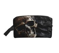 Borsa da toilette con stampa bandiera pirata per donne e uomini borsa per il trucco da viaggio borsa per cosmetici di grande capacità