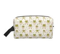 Borsa da toilette con stampa di rana danzante, per uomini e donne, borsa da viaggio per cosmetici, accessori da viaggio per accessori da viaggio