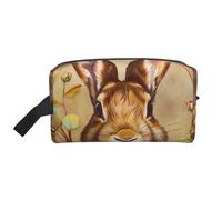 Borsa da toilette con stampa villaggio natalizio, borsa da viaggio portatile, impermeabile, organizer per la rasatura della palestra, borsa per il trucco da bagno con manico, per uomini e donne