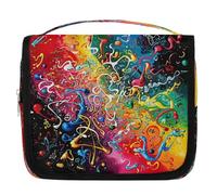 Borsa da toilette da appendere alla matematica astratta nera borsa da viaggio per cosmetici accessori per il trucco organizer impermeabile borsa da doccia borsa di bellezza per donne ragazze bambini