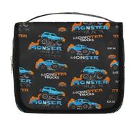 Borsa da toilette da appendere all'auto dei cartoni animati, borsa da viaggio per cosmetici e accessori per il trucco, organizer impermeabile, borsa da doccia per donne, ragazze, bambini, camion