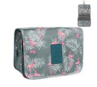 Borsa da toilette da appendere - Borsa da bagno portatile da viaggio, organizer per cosmetici per uomini e donne impermeabile da bagno per viaggi d'affari, palestra, vacanze e casa, Grigio