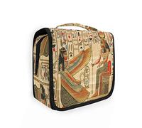 Borsa da toilette da appendere con gli antichi egizi egiziani, per donne e uomini, borsa portatile per il trucco, organizer per cosmetici, borsa impermeabile da viaggio, grande, per bambini e ragazze,