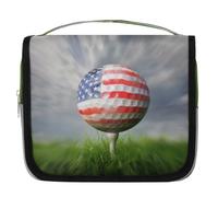 Borsa da toilette da appendere con palla da golf, borsa da viaggio per cosmetici e accessori per il trucco, organizer impermeabile, borsa da doccia per donne, ragazze, bambini, regalo, Multicolore,