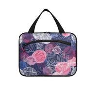 Borsa da toilette da appendere con palla di lana astratta per gli uomini che viaggiano con gancio, borse da trucco compatte di design per le donne che viaggiano toilette estuche para guardar