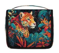 Borsa da toilette da appendere con tigre colorata, borsa da viaggio per cosmetici, accessori per il trucco, organizer impermeabile, borsa da doccia borsa di bellezza per donne ragazze bambini animali