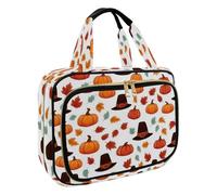Borsa da toilette da appendere per donne, borsa per il trucco da viaggio del Ringraziamento in Turchia, organizer per cosmetici e articoli da toeletta per accessori essenziali da viaggio, Multicolore
