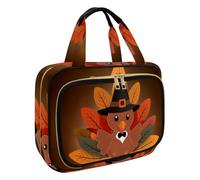 Borsa da toilette da appendere per donne, borsa per il trucco da viaggio del Ringraziamento in Turchia, organizer per cosmetici e articoli da toeletta per accessori essenziali da viaggio, Multicolore