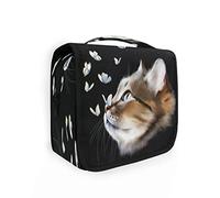 Borsa da toilette da appendere per donne e uomini, borsa per il trucco portatile organizer borsa cosmetica per borsa borsa impermeabile da viaggio essenziale grande borsa per bambini ragazze, Gatto,