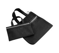 Borsa da toilette da donna, borsa per cosmetici a rete portatile, borsa toilette con cerniera e maniglie 2 pezzi per festival lavoro vacanze viaggi scuola aeroporto concerto, Nero, se beskrivning