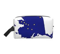 Borsa da toilette da uomo con stampa di mappa dello stato dell'Alaska, borsa da toilette da viaggio, borsa cosmetica spaziosa per donne, bianco, Taglia unica