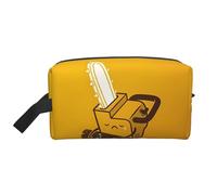 Borsa da toilette da uomo con stampa di motosega che piange, borsa da toilette da viaggio, borsa cosmetica spaziosa per donne, bianco, Taglia unica