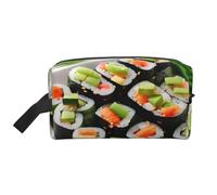 Borsa da toilette da uomo con stampa di sottaceti con aneto sushi, borsa da toilette da viaggio, borsa cosmetica spaziosa per donne, bianco, Taglia unica