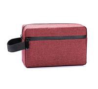 Borsa da toilette da uomo, Etercycle da viaggio, borsa da toilette portatile, impermeabile, per il viaggio, con manico, grande spazio, rosso vivo, unisex