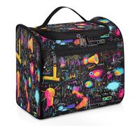 Borsa da toilette da viaggio a tema fisica per donne, uomini, bambini, ragazze e ragazzi, 11,2 l, grande borsa cosmetica da appendere borsa da bagno organizer per articoli da toeletta borsa da doccia,