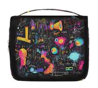 Borsa da toilette da viaggio a tema fisica, per donne, uomini, ragazze, ragazzi, bambini, cosmetici, da appendere, per articoli da toeletta, organizer da doccia, Colore, 4.5 L, Organizer per borse