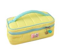 Borsa da toilette da viaggio alla moda in tessuto delicato tasche multiple organizer per cosmetici di grande capacità per campeggio spazioso organizer da viaggio per viaggi di lavoro, Giallo, Bellezza
