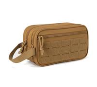 Borsa da toilette da viaggio Borsa da toilette for uomo igienica Astucci for attrezzi Kit barba piccolo bagno viaggio Borse for il trucco(Khaki)