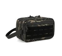 Borsa da toilette da viaggio Borsa da toilette for uomo igienica Kit barba piccolo bagno viaggio(Black and Green)