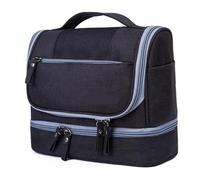 Borsa da toilette da viaggio Borsa da toilette sospesa viaggio for cosmetici Organizer Oxford impermeabile for accessori Kit for uomini e donne(Black)