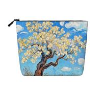 Borsa da toilette da viaggio con albero dipinto a olio per donna - Piccola e graziosa borsa per il trucco resistente all'acqua per ragazze e bambini - Borsa portaoggetti pieghevole per cosmetici, penn