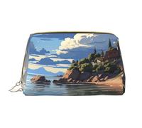 Borsa da toilette da viaggio con animali speciali Borsa cosmetica portatile impermeabile per donne e uomini Accessori da viaggio Borsa da bagno per le vacanze, Scena Mare, Taglia unica, Beauty case