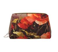 Borsa da toilette da viaggio con coniglio e fiori ad acquerello Borsa cosmetica portatile impermeabile per donne e uomini Accessori da viaggio Borsa da bagno per le vacanze, Pittura A Olio Fiore