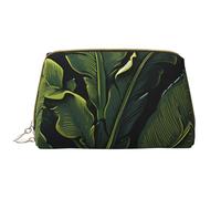 Borsa da toilette da viaggio con fagiano che cattura il cane, portatile, impermeabile, per donne e uomini, accessori da viaggio, borsa da bagno per vacanze, Banana Leaf Nero, Taglia unica, Beauty case