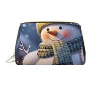 Borsa da toilette da viaggio con fagiano che cattura il cane, portatile, impermeabile, per donne e uomini, accessori da viaggio, borsa da bagno per vacanze, Pupazzo di neve invernale., Taglia unica,