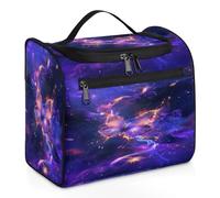 Borsa da toilette da viaggio con farfalla di fuoco incandescente per donne, uomini, bambini, ragazze e ragazzi, 11,2 l, grande borsa cosmetica da appendere borsa da bagno organizer per articoli da