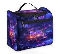 Borsa da toilette da viaggio con farfalla incandescente fuoco per donne uomini bambini ragazze ragazzi 11,2 L grande borsa cosmetica da appendere sacchetto di lavaggio borsa da toilette organizer