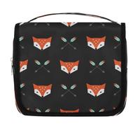 Borsa da toilette da viaggio con freccia di volpe e animali da appendere, organizer per cosmetici, accessori per il trucco, impermeabile, borsa da doccia per donne, ragazze, bambini, regalo,