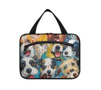 Borsa da toilette da viaggio con gancio da appendere a forma di cane di colore carino, borsa cosmetica pieghevole di design per accessori da viaggio per le donne bolso de Mano para Hombre L