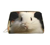 Borsa da toilette da viaggio con logo Year of The Tiger, portatile, impermeabile, per donne e uomini, accessori da viaggio, borsa da bagno per vacanze, Coniglio bianco e gigli, Taglia unica, Beauty