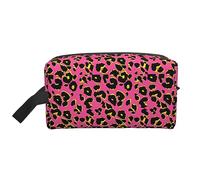 Borsa da toilette da viaggio con macchie di leopardo Borsa per trucchi da viaggio con macchie di leopardo, Borsa per cosmetici da viaggio portatile di grande capacità per donne e uomini Articoli da to