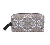 Borsa da toilette da viaggio con medaglione Paisley Borsa da trucco da viaggio personalizzata con medaglione Paisley Grande capacità con cerniera Borsa da toilette da viaggio portatile multistile, ide
