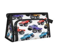 Borsa da toilette da viaggio con mostro colorato per auto, camion, per donne, uomini, ragazze, ragazzi, multifunzionale, borsa per il trucco, per lavare articoli da toeletta cosmetici borsa da doccia,