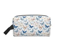 Borsa da toilette da viaggio con motivo a farfalle Borsa da trucco da viaggio personalizzata con modello di farfalle Grande capacità con cerniera Borsa da toilette da viaggio portatile multistile, ide